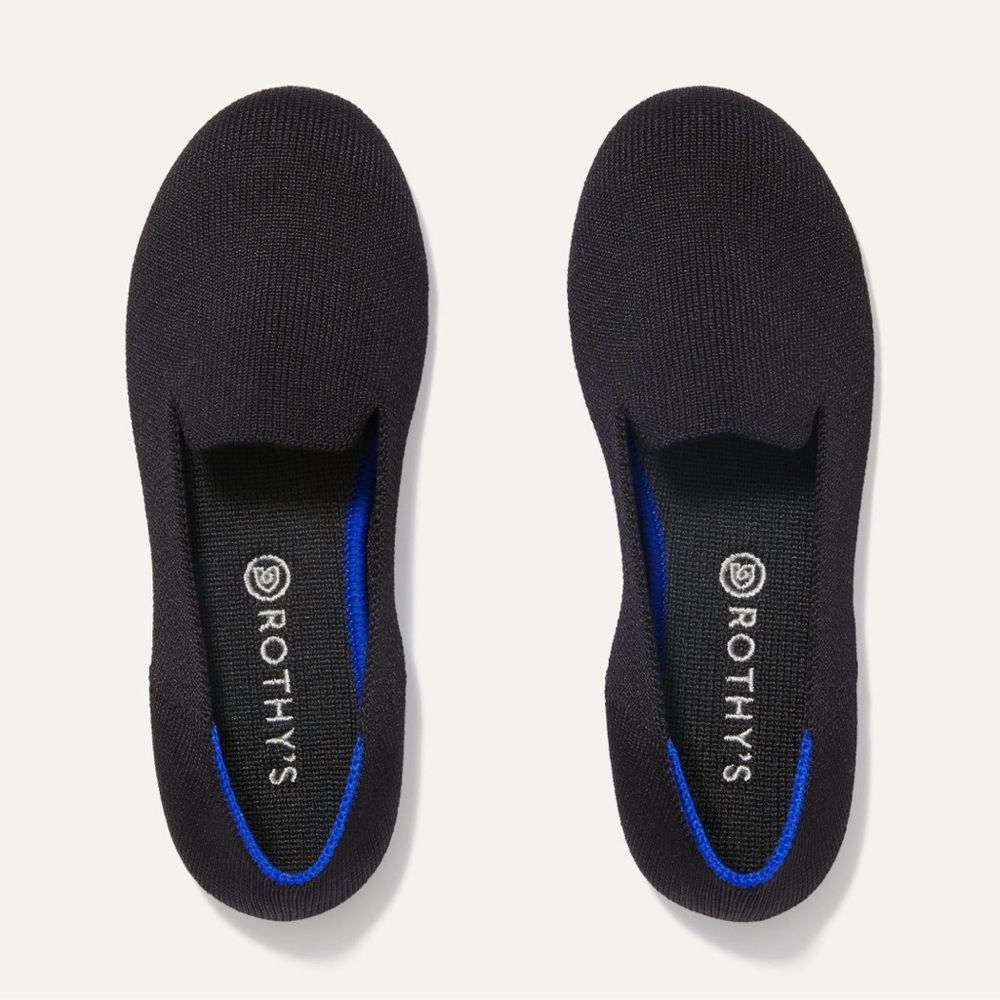 Rothy’s The Kids Black Loafers flat shoes size 3